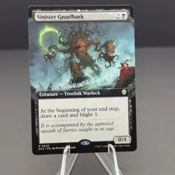MTG - Sinister Gnarlbark (Extended Art Regular) - Lorwyn Eclipsed 0032 - Image 1
