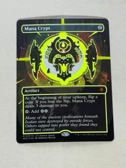 MTG FOIL Borderless Mana Crypt 0017b Special Guests Magic the Gathering - Image 1