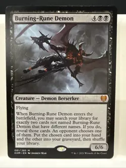 MTG: Kaldheim: Burning-Rune Demon: Lightly Played Condition - Image 1