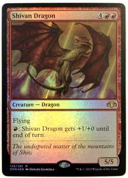 MTG Shivan Dragon FOIL Dominaria Remastered 135 NM - Image 1