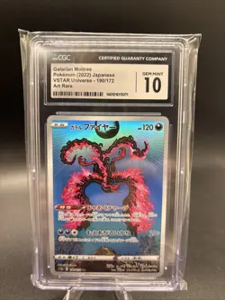 2022 POKEMON #190/172 GALARIAN MOLTRES CGC 10 GEM MINT - Image 1