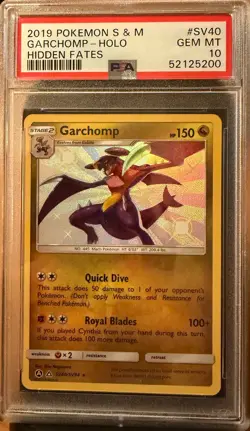Garchomp Holo SV40/SV94 Hidden Fates 2019 Pokemon PSA 10 - Image 1