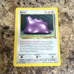 Pokemon Ditto 3/62 Fossil Holo Rare Unlimited 50 HP Wizards of the Coast 1999 - Image 1