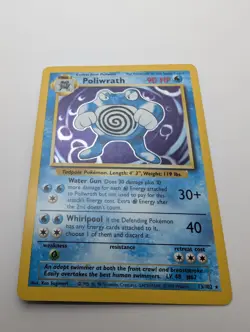 Pokemon TCG Poliwrath 13/102 Base Set Holo Rare WOTC Vintage 1999 - Image 1