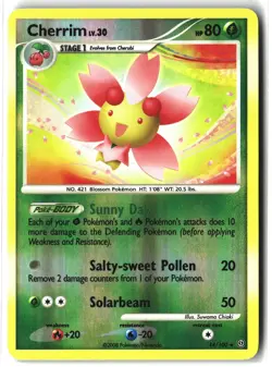 Cherrim ⭐ 14/100 Reverse Holo Rare Stormfront 2008 Pokemon NM - Image 1