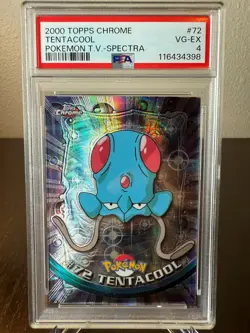 Pokemon 2000 Topps Chrome Tentacool Spectra PSA 4 Very Good-Excellent #72 - Image 1