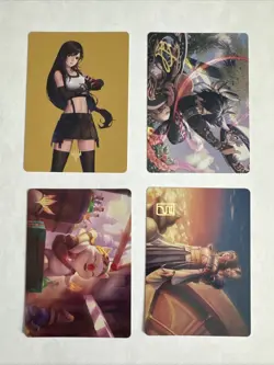 4x Final Fantasy Gold-Stamped Art Series Card- Farewell Tifa Dancer’s Chakram - Image 1