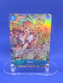 One Piece A Fist of Divine Speed Nami OP11-054 Alternate Alt Art Super Rare NM - Image 1
