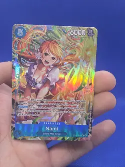 One Piece A Fist of Divine Speed Nami OP11-054 Alternate Alt Art Super Rare NM - Image 2