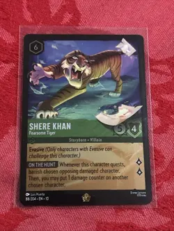FOIL Lorcana Whispers - Shere Khan - Fearsome Tiger - 88/204 FOIL - Image 1