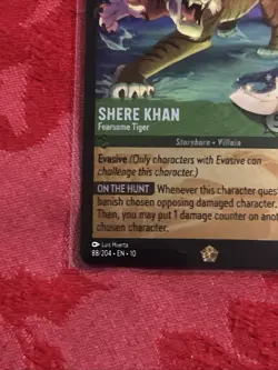 FOIL Lorcana Whispers - Shere Khan - Fearsome Tiger - 88/204 FOIL - Image 4