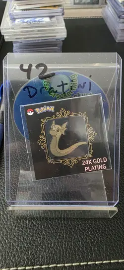 Dratini 24k Gold Plated Pokemon Sticker Korean Striking Popping Candy - Image 1