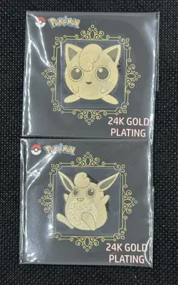 Jigglypuff Wigglytuff 24k Gold Plated Sticker Korean Striking Candy Pokemon NM - Image 1