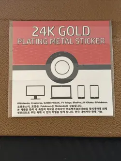 Meowth 24k Gold Plated Sticker Korean Striking Candy Pokemon - Image 2