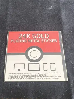 Blastoise 24k Gold Plated Pokemon Sticker Korean Striking Popping Candy - Image 2