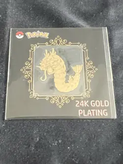 Gyarados 24k Gold Plated Sticker Korean Striking Popping Candy Pokemon NM - Image 1