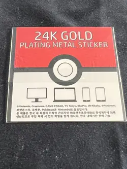 Gyarados 24k Gold Plated Sticker Korean Striking Popping Candy Pokemon NM - Image 2