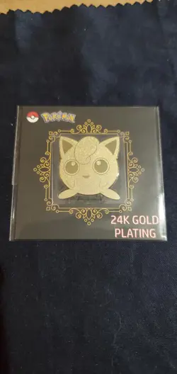 Pokemon 24k Gold Plated Korean Sticker JIGGLYPUFF (Pack Fresh) - Image 1