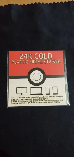 Pokemon 24k Gold Plated Korean Sticker GYRADOS (Pack Fresh) - Image 2