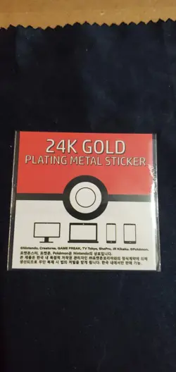 Pokemon 24k Gold Plated Korean Sticker SQUIRTLE (Pack Fresh) - Image 2