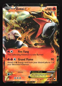 Entei EX 13/108 Dark Explorers Ultra Rare Pokemon Card - Image 1