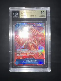 ONE PIECE BGS 10 MONKEY. D. LUFFY OP02-062 PARAMOUNT WAR ENGLISH 2023! - Image 2