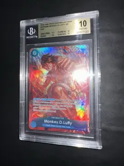 ONE PIECE BGS 10 MONKEY. D. LUFFY OP02-062 PARAMOUNT WAR ENGLISH 2023! - Image 5