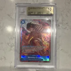 Monkey D. Luffy OP02-062 ALT ART Parallel Paramount War BGS Beckett 10 - Image 1