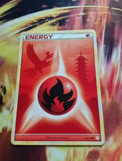 Pokemon TCG Ho-Oh Fire Energy Heartgold Soulsilver 116/123 Regular LP. - Image 1