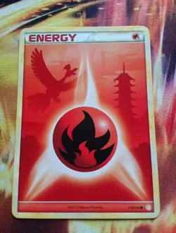 Pokemon TCG Ho-Oh Fire Energy Heartgold Soulsilver 116/123 Regular LP. - Image 2