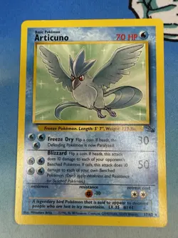 Articuno 17/62 Fossil Unlimited Non Holo Vintage WOTC Pokemon Card - Image 1
