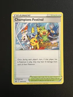 Pokemon TCG Card Champions Festival Swsh296 English Promo - Image 1