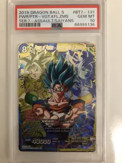 Dragon Ball Super Cards Power of Potara Vegito Kefla & Zamasu BT7-131 SCR PSA 10 - Image 1