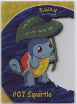 Pokemon Topps 2000 Squirtle #07 Blue Label PC4 Clear Card LP - Image 2