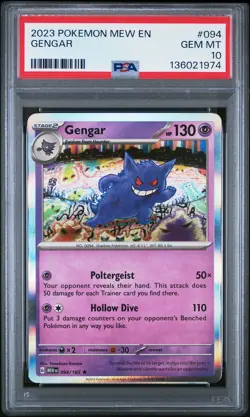 2023 POKEMON MEW EN-151 #094 GENGAR PSA 10 - Image 1