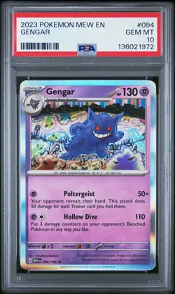 2023 POKEMON MEW EN-151 #094 GENGAR PSA 10 - Image 1