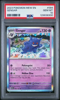 2023 POKEMON MEW EN-151 #094 GENGAR PSA 10 - Image 1