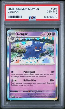 2023 POKEMON MEW EN-151 #094 GENGAR PSA 10 - Image 1