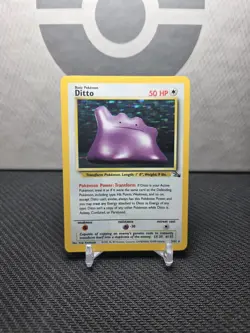Pokemon Ditto Unlimited Holo Rare Fossil, 3/62 - Image 1