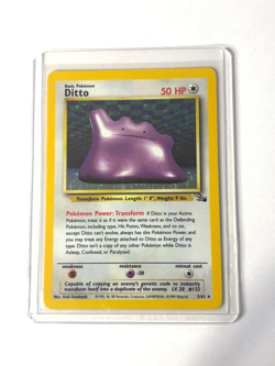 Ditto 3/62 - Fossil Unlimited Holo Rare WOTC Pokemon TCG LP - Image 1