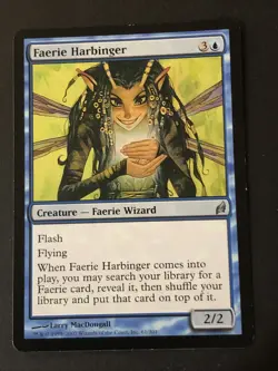 Faerie Harbinger X1 Lorwyn Ex Condition See Pics Front Back - Image 1