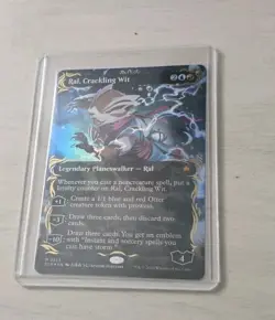 Ral, Crackling Wit (Borderless) (Raised Foil) NM Foil Bloomburrow MTG - Image 1
