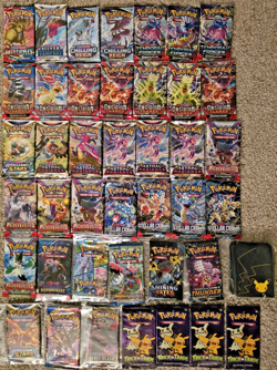 POKEMON ~ LOT of 41 BOOSTER PACKS ~ VARIOUS SETS ~ 1 POKEMON 65 COUNT SLEEVES - Image 1