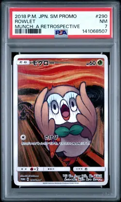 2018 POKEMON JPN SM PROMO MUNCH: A RETROSPECTIVE #290 ROWLET PSA 7 - Image 1