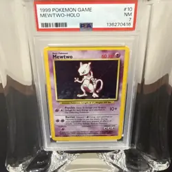 Mewtwo Base Set #10/102 Pokemon TCG 1999 Holo Unlimited Rare - PSA 7 Near Mint - Image 3