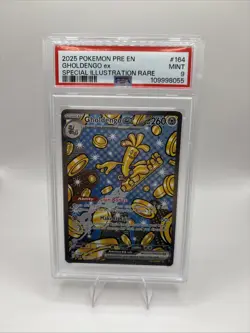 2025 POKEMON PRE EN-PRISMATIC EVOLUTIONS #164 GHOLDENGO EX PSA 9 #17415 Ray - Image 1