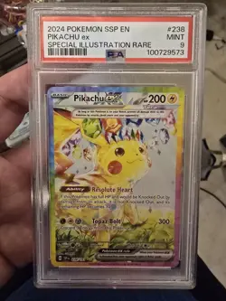 Pokemon TCG Pikachu EX PSA 9 Surging Sparks - Image 1