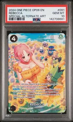 2024 One Piece OP06 Wings of the Captain - Rebecca (SP) OP05-091 - PSA 10 - Image 1