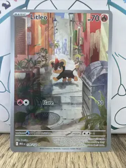 Pokemon Litleo 139/132 Mega Evolutions Rare Illustration Card NM/M - Image 1