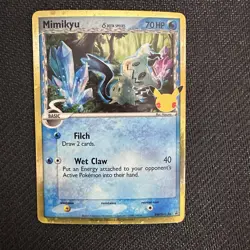Mimikyu Holo SWSH136 Delta Species 25th Celebrations Collection Promo Pokemon - Image 1